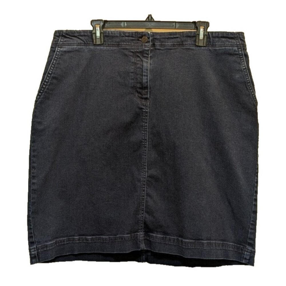 Talbots Woman Denim Straight Pencil Skirt‎ 16W Stretch